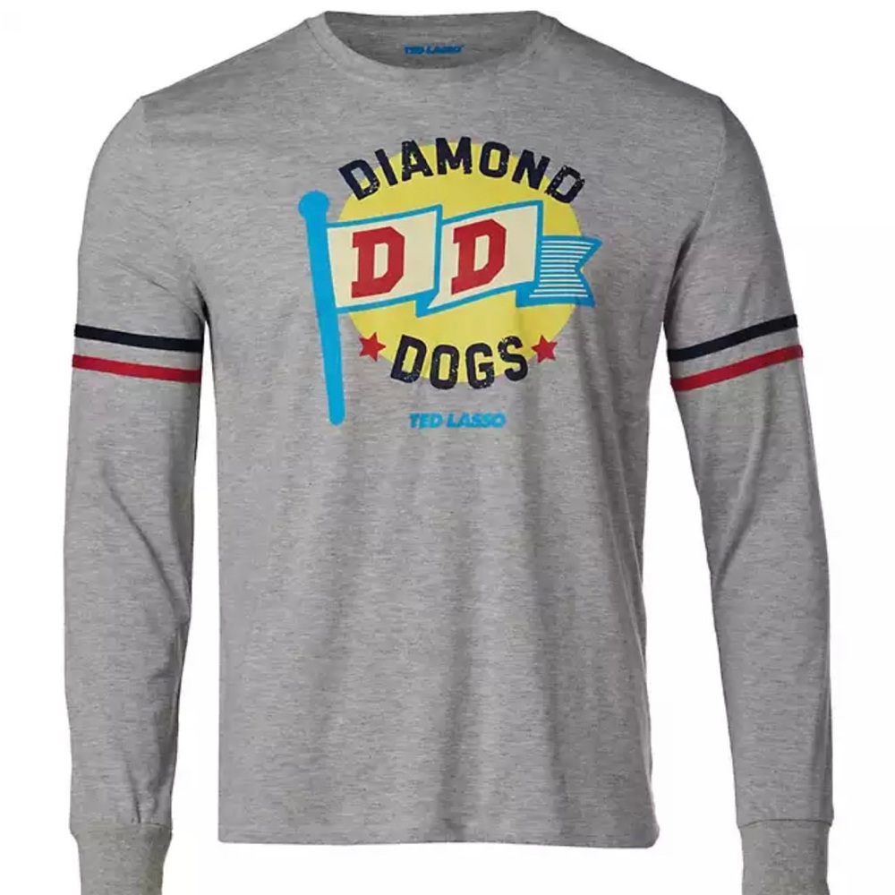 5/$25 Ted Lasso Diamond Dogs Long Sleeve T-shirt Size S/L